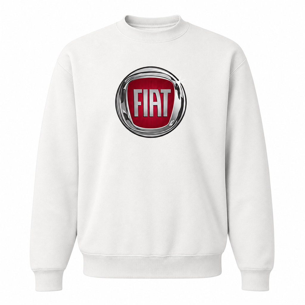 Men’s Fiat Car Crewneck Sweatshirt | Color: White | Front