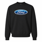 Men’s Ford Car Crewneck Sweatshirt | Color: Black | Front