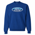 Men’s Ford Car Crewneck Sweatshirt | Color: Blue | Front