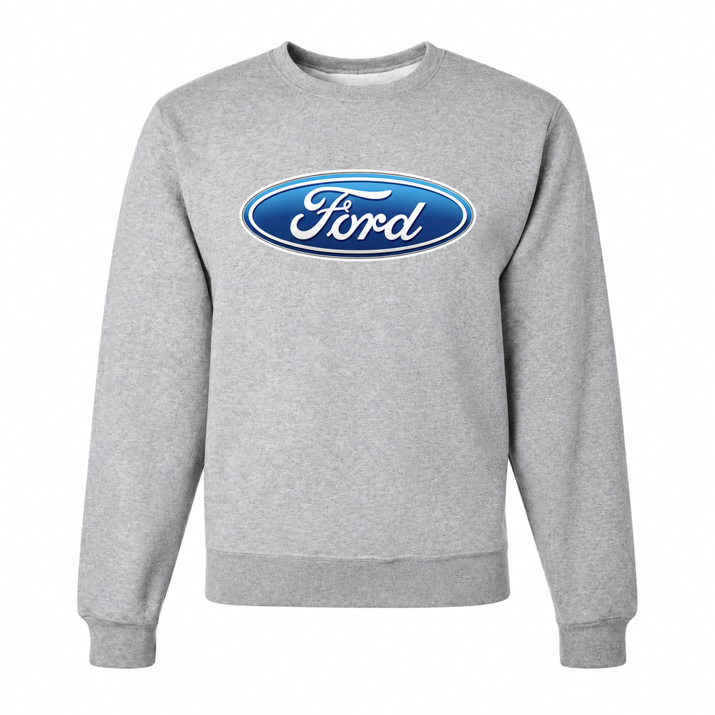 Men’s Ford Car Crewneck Sweatshirt | Color: Gray | Front
