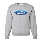 Men’s Ford Car Crewneck Sweatshirt | Color: Gray | Front