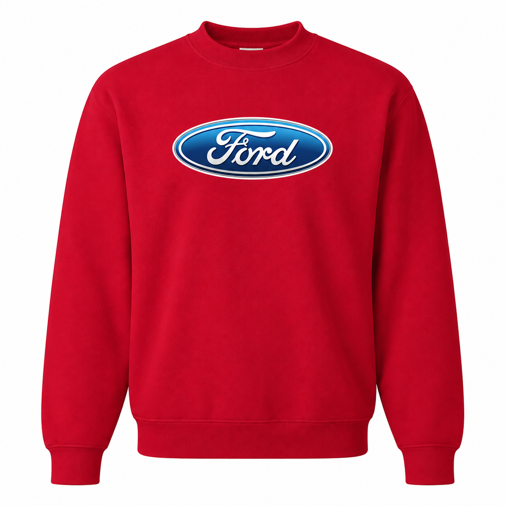 Men’s Ford Car Crewneck Sweatshirt | Color: Red | Front