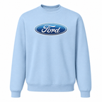 Men’s Ford Car Crewneck Sweatshirt | Color: Sky Blue | Front