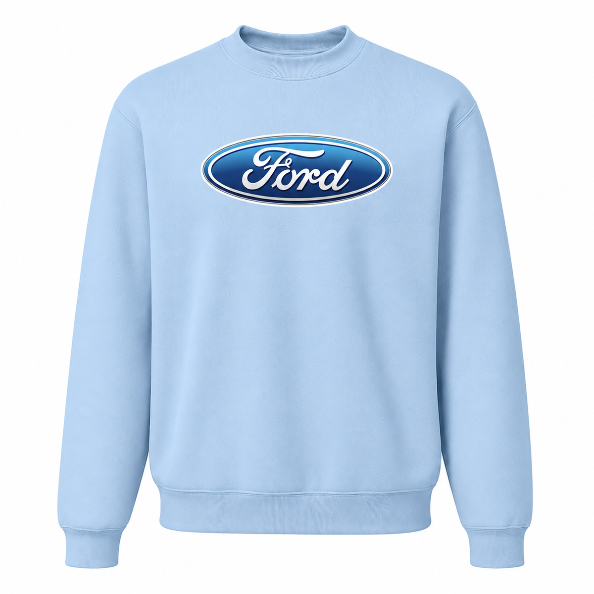 Men’s Ford Car Crewneck Sweatshirt | Color: Sky Blue | Front