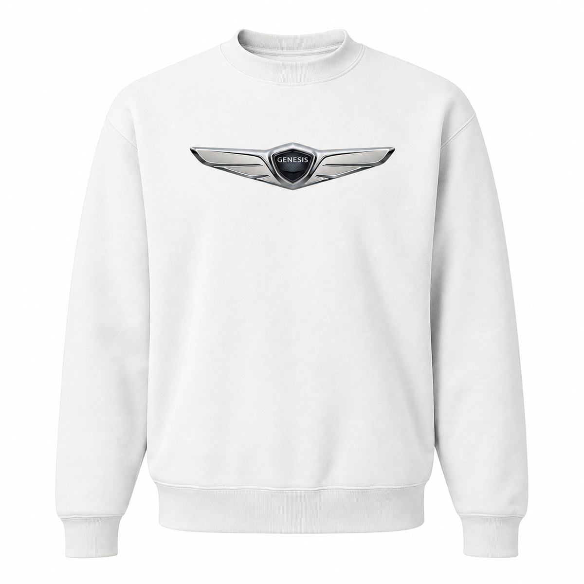 Men’s Genesis Car Crewneck Sweatshirt | Color: White | Front