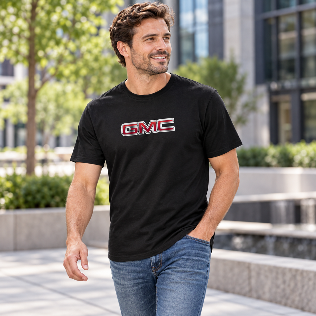 Men’s GMC Car Cotton T-Shirt | Color: Black | Image 3