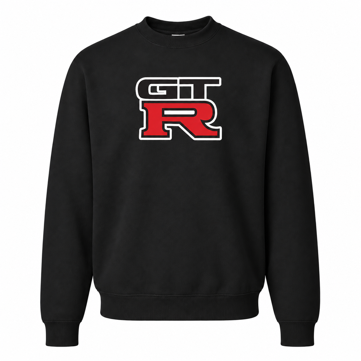 Men’s GTR Car Crewneck Sweatshirt | Color: Black | Front