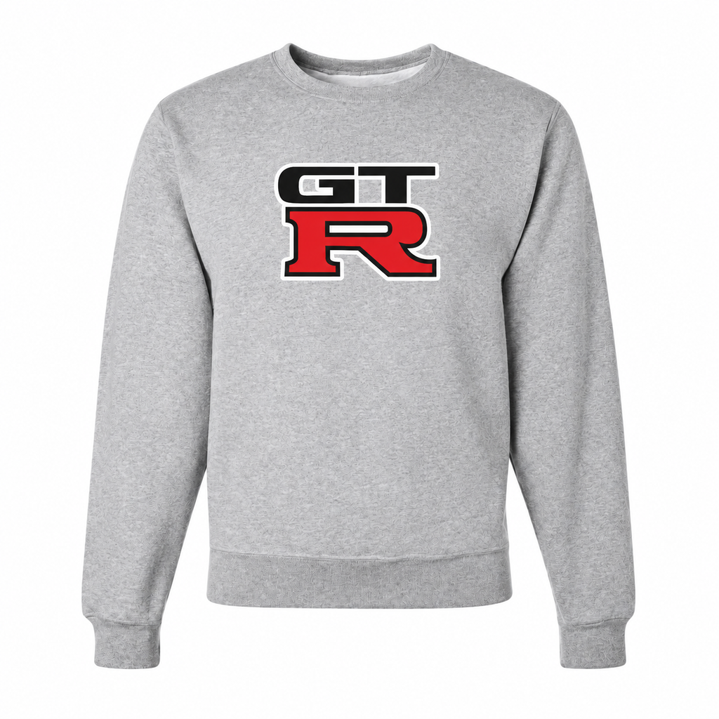 Men’s GTR Car Crewneck Sweatshirt | Color: Gray | Front