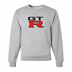 Men’s GTR Car Crewneck Sweatshirt | Color: Gray | Front