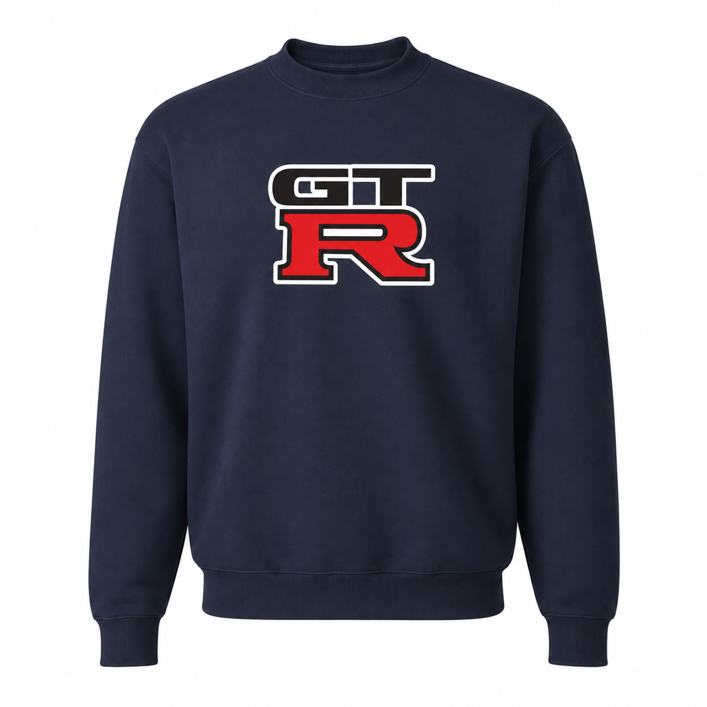 Men’s GTR Car Crewneck Sweatshirt | Color: Navy | Front