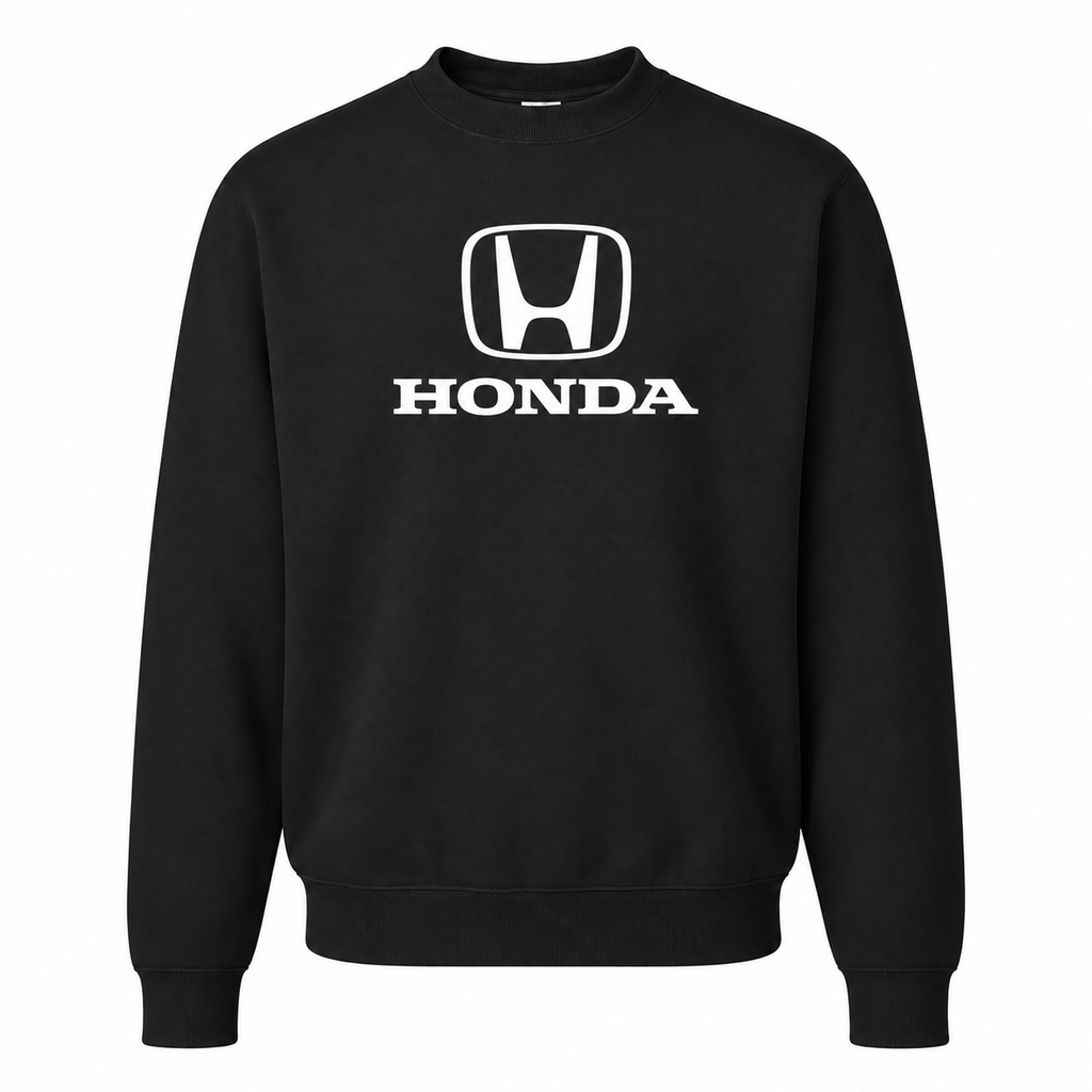 Men’s Honda Car Crewneck Sweatshirt | Color: Black | Front