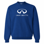 Men’s Infiniti Luxury Car Crewneck Sweatshirt | Color: Blue | Front