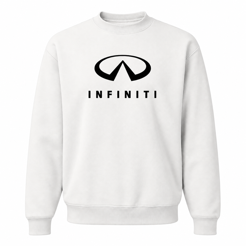 Men’s Infiniti Luxury Car Crewneck Sweatshirt | Color: White | Front