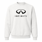 Men’s Infiniti Luxury Car Crewneck Sweatshirt | Color: White | Front