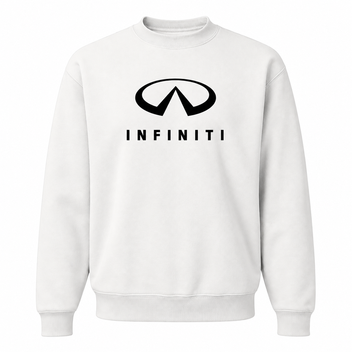 Men’s Infiniti Luxury Car Crewneck Sweatshirt | Color: White | Front