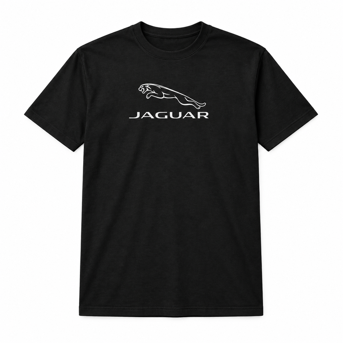 Men’s Jaguar Symbol Car Cotton T-Shirt | Color: Black | Image 1