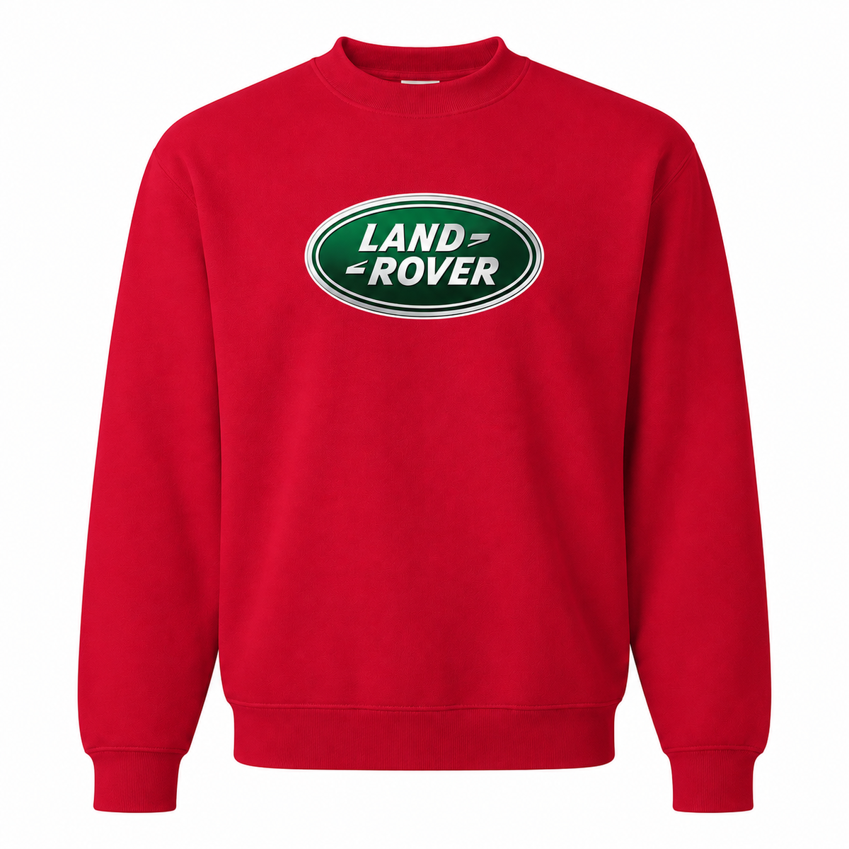 Men’s Land Rover Car Crewneck Sweatshirt | Color: Red | Front