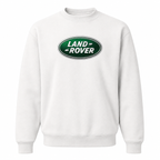 Men’s Land Rover Car Crewneck Sweatshirt | Color: White | Front