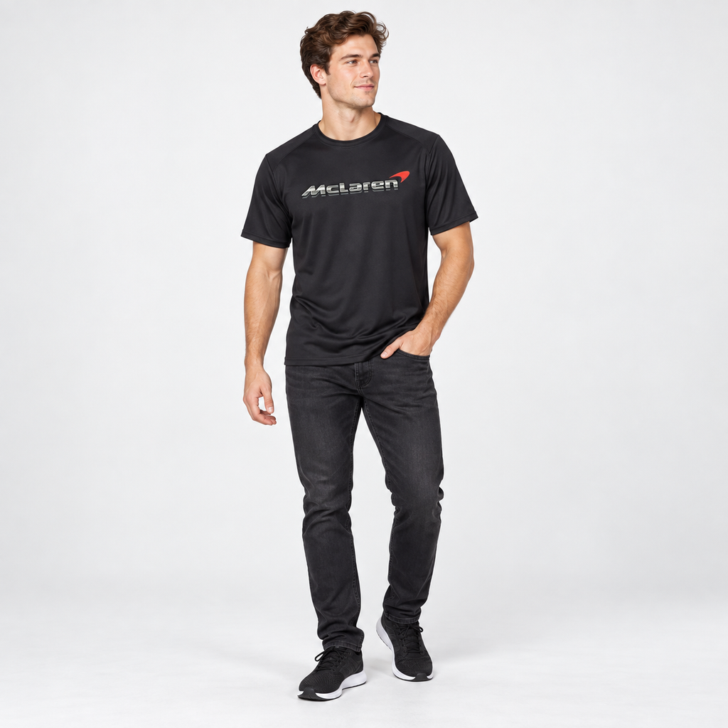 Men's Mclaren Polyester T-Shirt | Color: Black | Image 2
