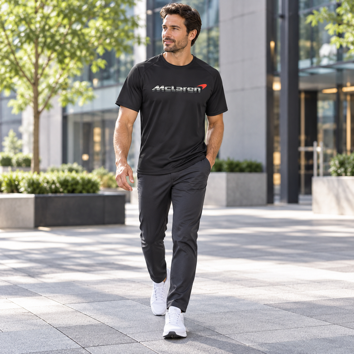 Men's Mclaren Polyester T-Shirt | Color: Black | Image 3