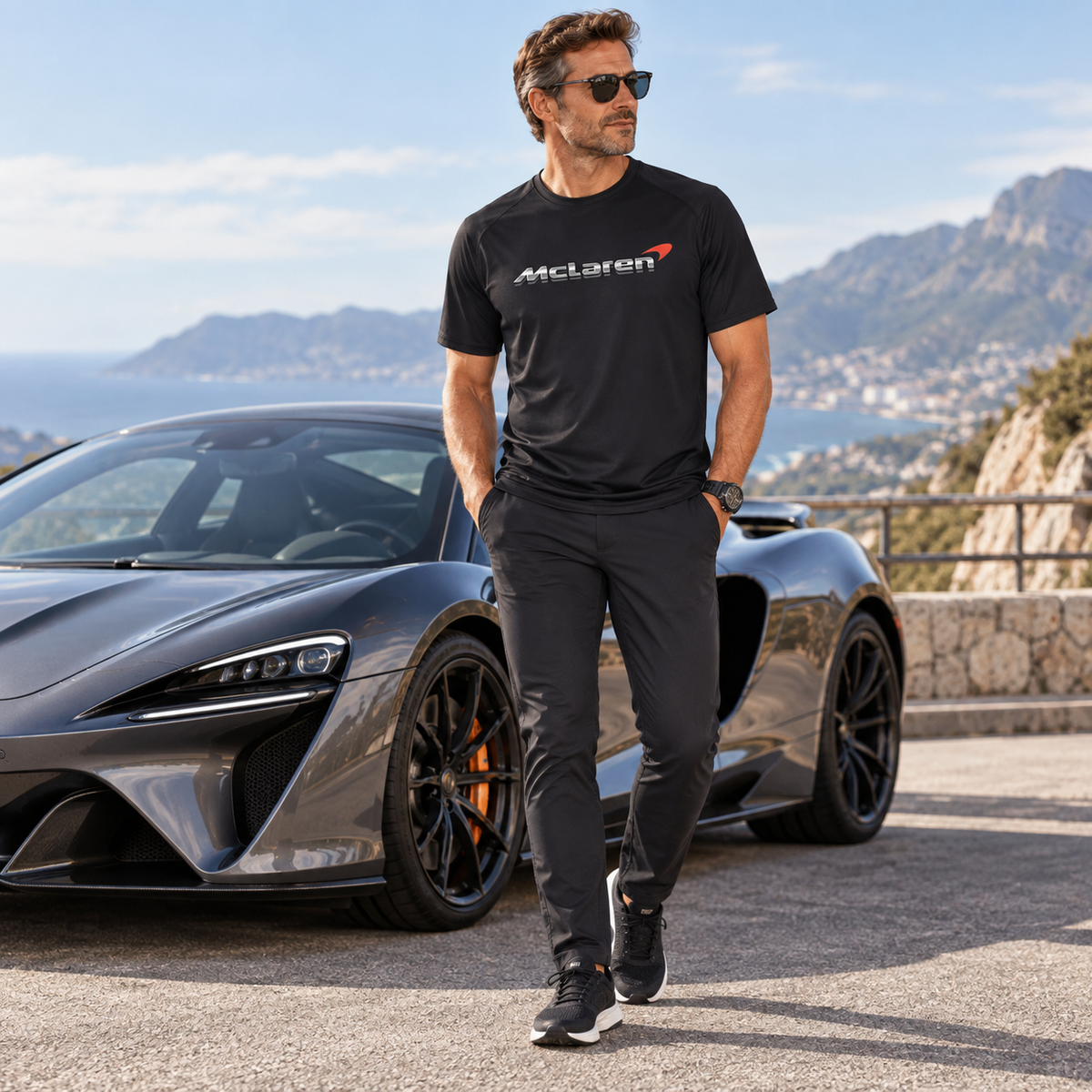 Men's Mclaren Polyester T-Shirt | Color: Black | Image 4