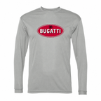 Men's Bugatti Car - Polyester Long Sleeve T-Shirt | Silver | Front