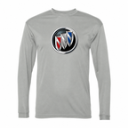 Men's Buick Car - Polyester Long Sleeve T-Shirt | Silver | Front