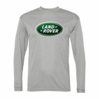 Men's Land Rover Car - Polyester Long Sleeve T-Shirt | Silver | Front
