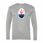 Men's Maserati Car - Polyester Long Sleeve T-Shirt | Silver | Front