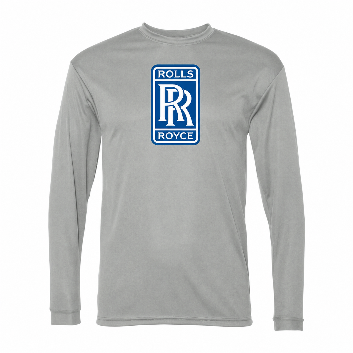Men's Rolls Royce Car - Polyester Long Sleeve T-Shirt | Silver | Front