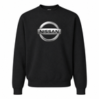 Men’s Nissan Car Crewneck Sweatshirt | Color: Black | Front