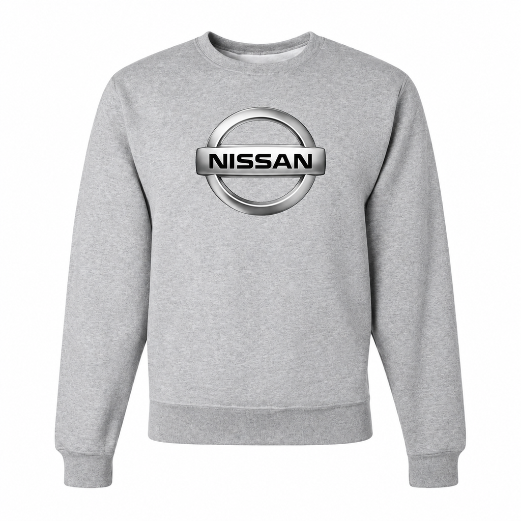 Men’s Nissan Car Crewneck Sweatshirt | Color: Gray | Front