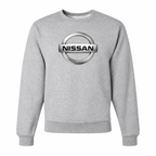 Men’s Nissan Car Crewneck Sweatshirt | Color: Gray | Front