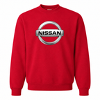 Men’s Nissan Car Crewneck Sweatshirt | Color: Red | Front