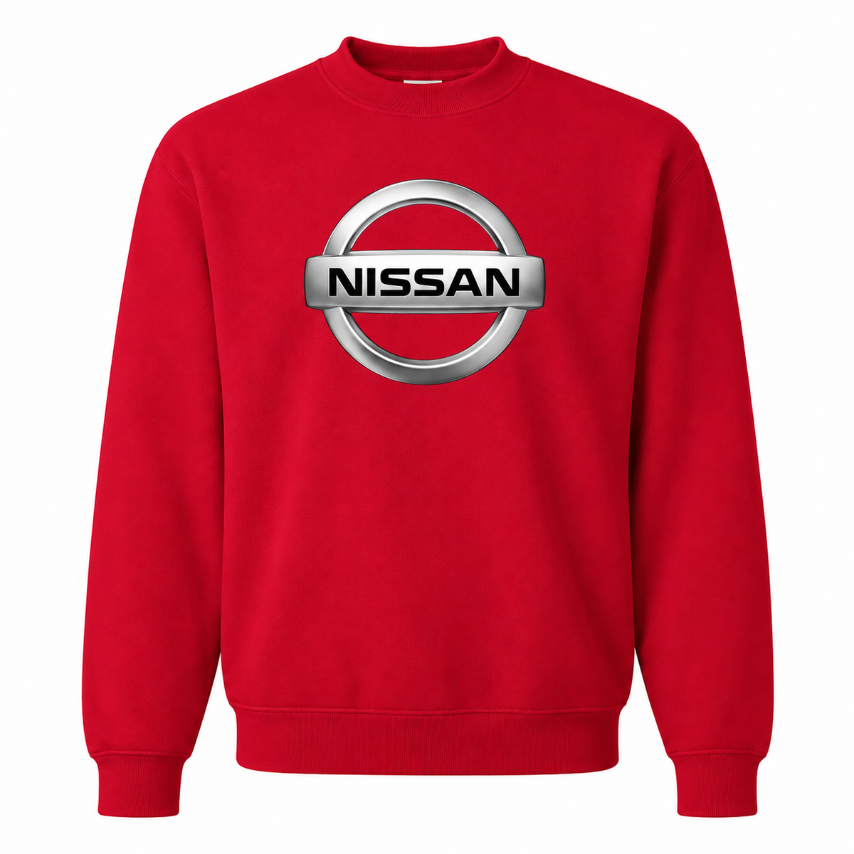 Men’s Nissan Car Crewneck Sweatshirt | Color: Red | Front