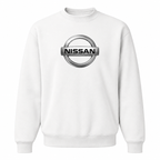 Men’s Nissan Car Crewneck Sweatshirt | Color: White | Front