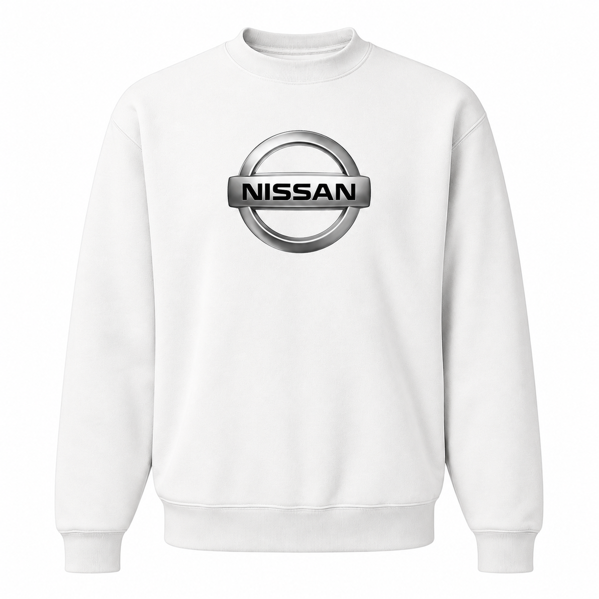 Men’s Nissan Car Crewneck Sweatshirt | Color: White | Front