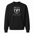 Men’s Ram Car Crewneck Sweatshirt | Color: Black | Front