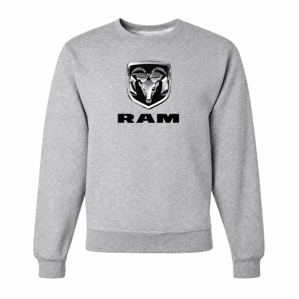 Men’s Ram Car Crewneck Sweatshirt | Color: Gray | Front