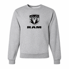 Men’s Ram Car Crewneck Sweatshirt | Color: Gray | Front