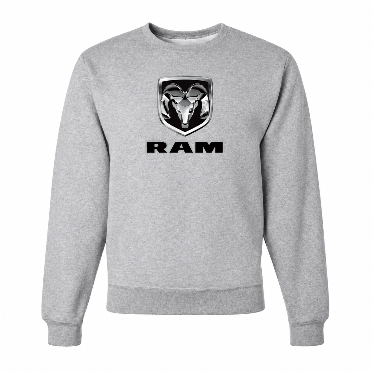 Men’s Ram Car Crewneck Sweatshirt | Color: Gray | Front