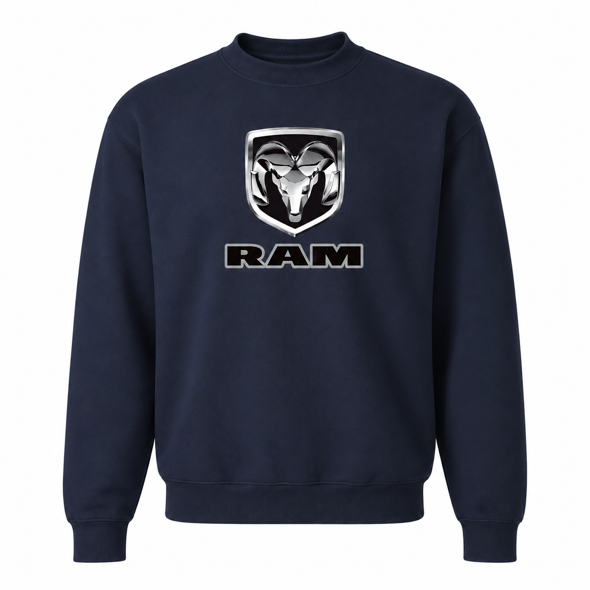 Men’s Ram Car Crewneck Sweatshirt | Color: Navy | Front