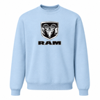 Men’s Ram Car Crewneck Sweatshirt | Color: Sky Blue | Front
