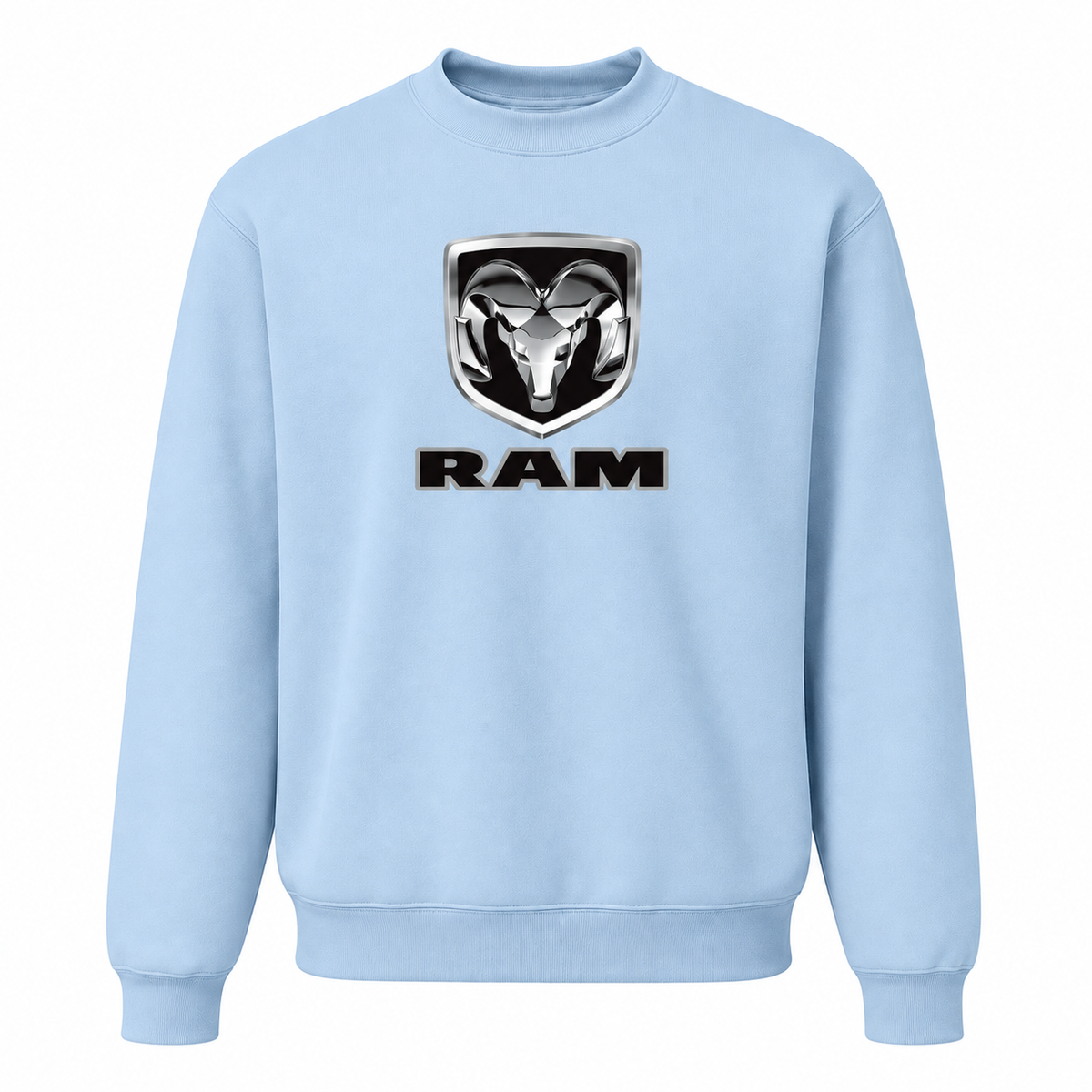 Men’s Ram Car Crewneck Sweatshirt | Color: Sky Blue | Front