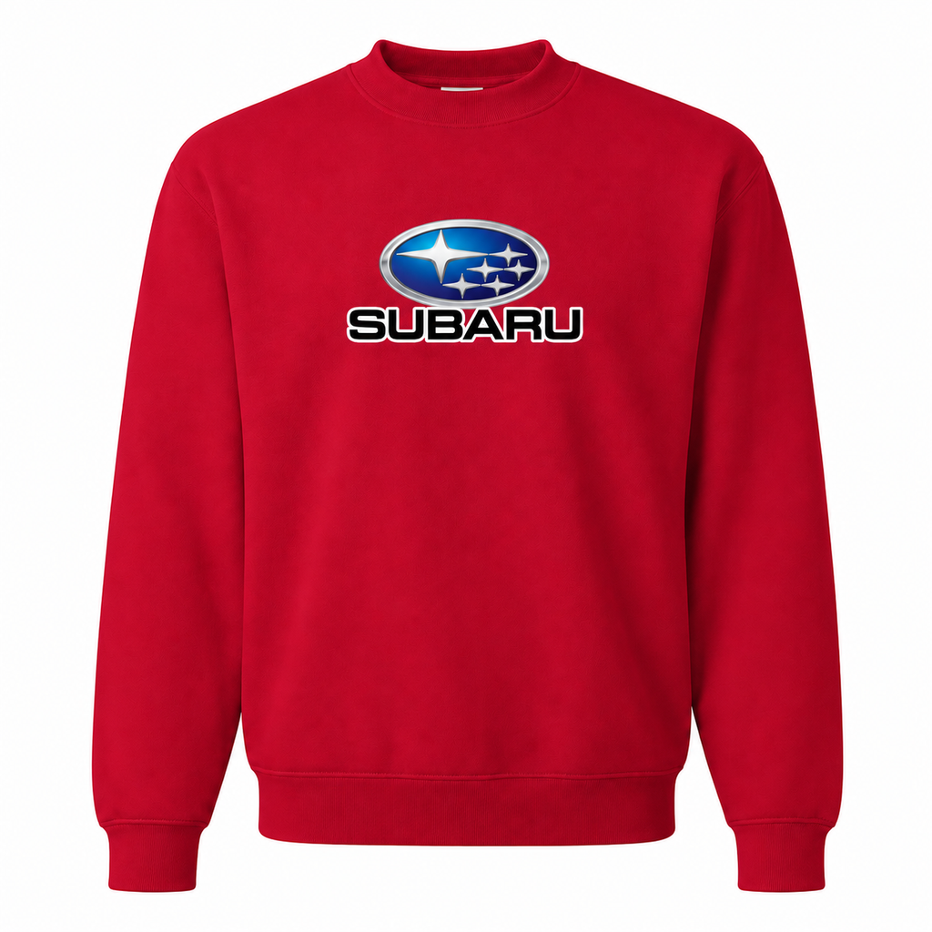 Men’s Subaru Car Crewneck Sweatshirt | Color: Red | Front