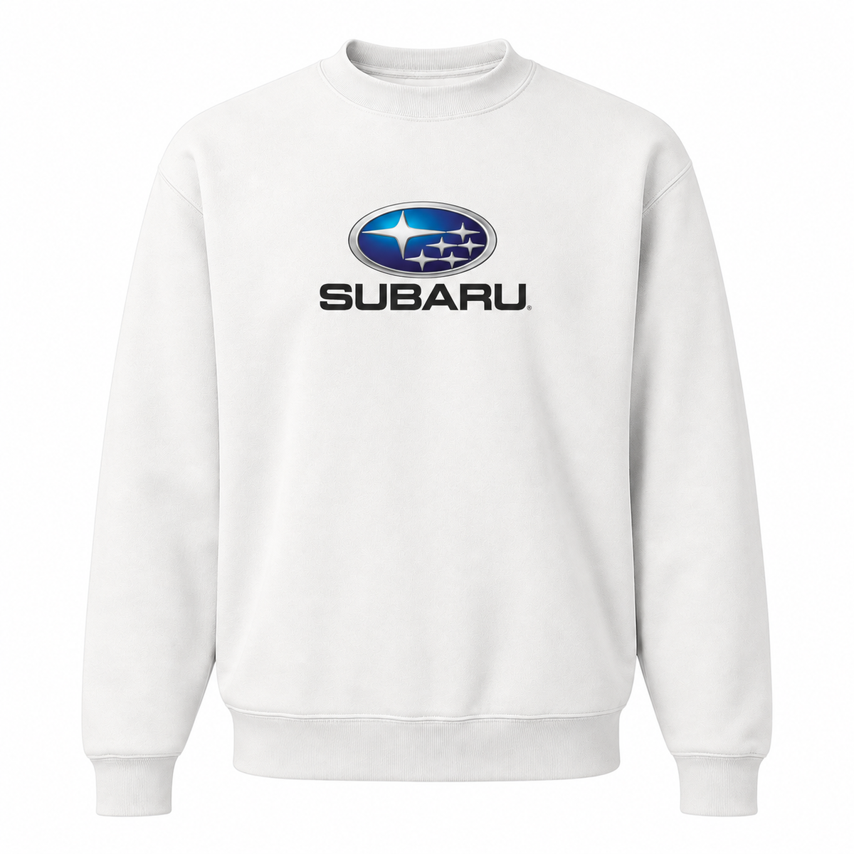 Men’s Subaru Car Crewneck Sweatshirt | Color: White | Front