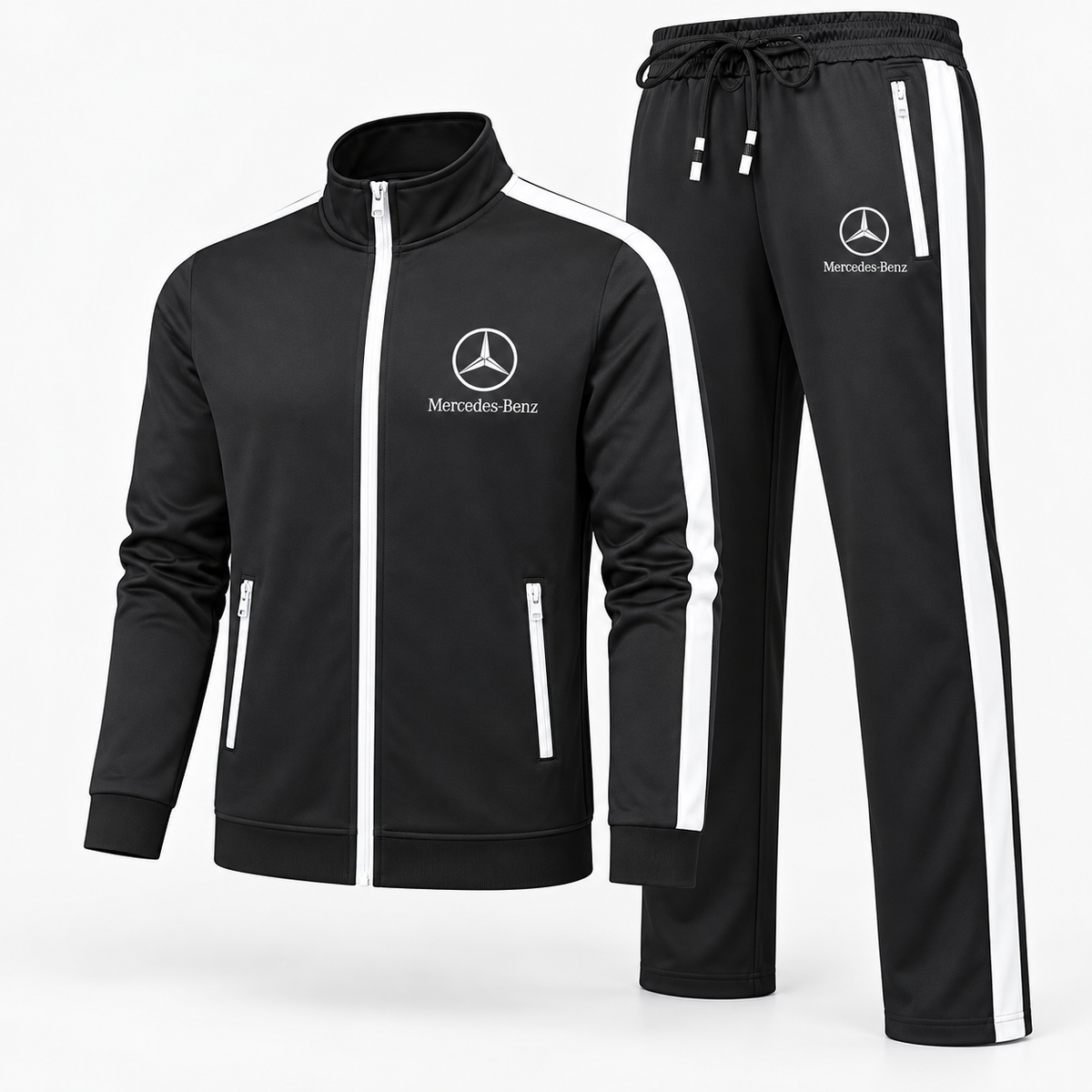 Men's Mercedes-Benz Luxury Car Dri-Fit TrackSuit | Color: Black | Image 2