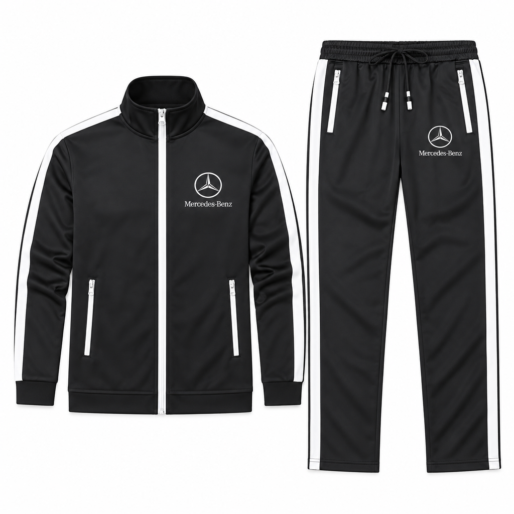 Men's Mercedes-Benz Luxury Car Dri-Fit TrackSuit | Color: Black | Image 5
