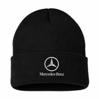 Men's Mercedes-Benz Luxury Beanie Hat — Black — clean front main