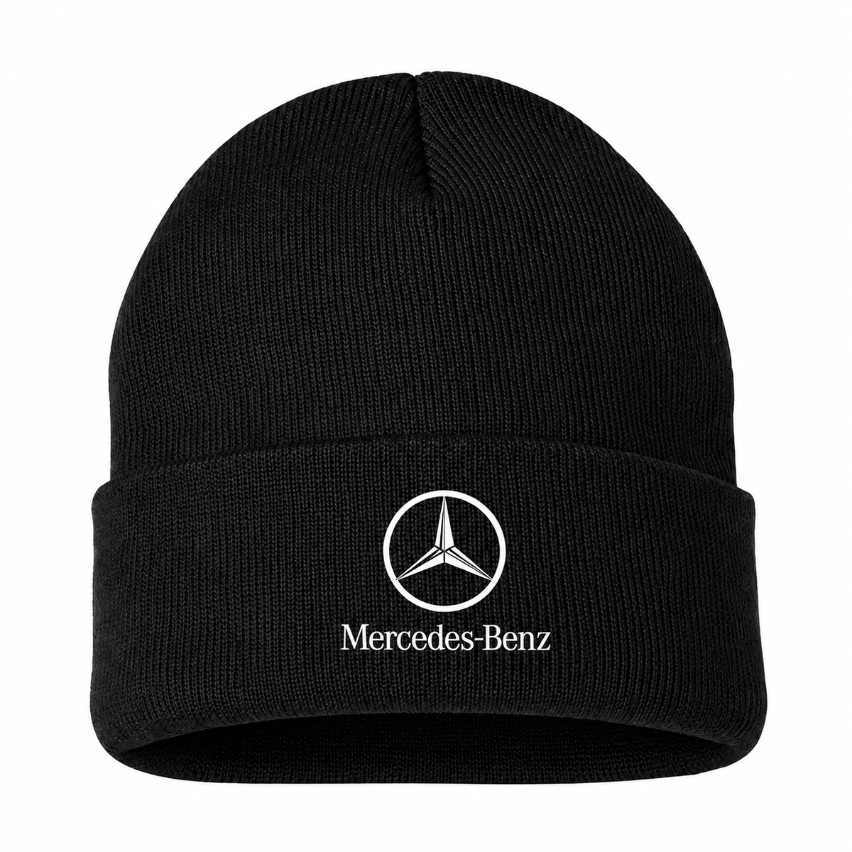 Men's Mercedes-Benz Luxury Beanie Hat — Black — clean front main